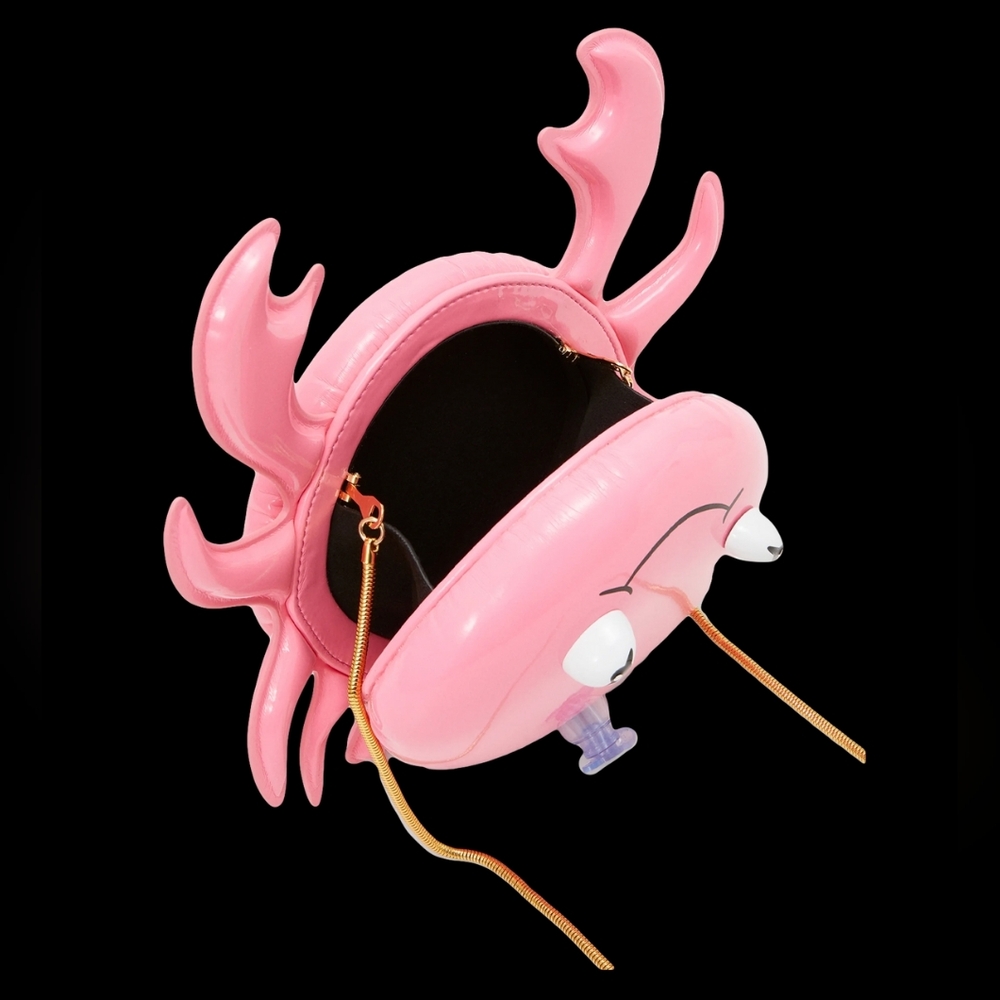 MOSCHINO Couture® x Jeremy Scott Inflatable Effect Crab Shoulder Bag in Pink - Picture 3 of 5